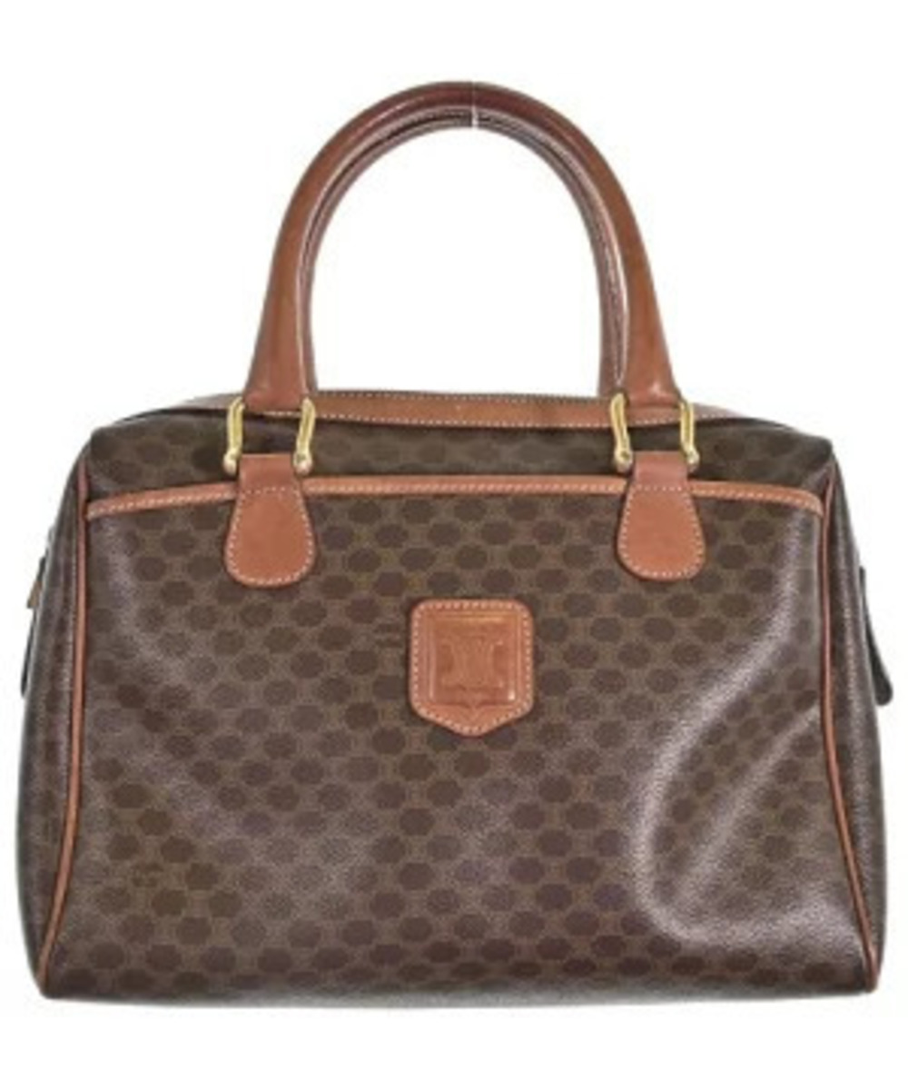 Celine Handbag Brown x Beige Cream All over